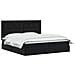 Letto con contenitore e materasso Nero 200 x 200 cm Velluto - Foto miniatura 3