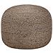 Pouf Lavorato A Mano Grigio Chiaro 45x30 Cm In Juta - Foto miniatura 1