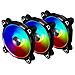 Br120 Digital Rgb Pwm Lfter 3er Pack 120mm Inkl. Controller Schwarz - Foto miniatura 1