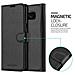 Custodia Compatibile Con Samsung Galaxy S8 In Nero Carbone - Coperchio Protettiva Con Chiusura Magnetica, Funzione Stand E Tasca Per Le Carte - Foto miniatura 2