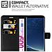 Custodia Compatibile Con Samsung Galaxy S8 In Nero Carbone - Coperchio Protettiva Con Chiusura Magnetica, Funzione Stand E Tasca Per Le Carte - Foto miniatura 6