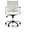 Ufficio Croma Tilt Poltrona Bianca, Pelle Sintetica, Sedia Con Braccioli Esecutivo E Cuscino Imbottito, Regolabile In Altezza. - Foto miniatura 5
