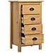 Credenza Hill 46x35x80 cm Legno Massello di Pino - Foto miniatura 5