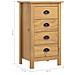 Credenza Hill 46x35x80 cm Legno Massello di Pino - Foto miniatura 7