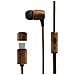 Earphones Eco (type C, In-ear, Sustainable Wood, Hemp Cable, Mic, Control Talk) Legno Di Noce - Foto miniatura 1