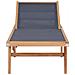 Lettini Pieghevoli con Ruote 2 pz in Massello di Teak Textilene - Foto miniatura 2