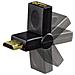 Compact Adapter HDMI Plug - HDMI Socket, swivelling, black HDMI HDMI Nero cavo di interfaccia e adattatore - Foto miniatura 4