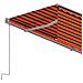 Tenda Retrattile Automatica con Parasole 4x3 m Arancio Marrone - Foto miniatura 6