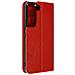 Custodia Per Galaxy S22 In Vera Pelle Con Portafoglio Rossa - Foto miniatura 4