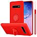 Custodia Compatibile Con Samsung Galaxy S10 4g In Liquid Rosso - Coperchio Protettivo In Silicone Tpu Flessibile Con Anello - Foto miniatura 1