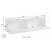 Mobile Porta Tv Christian, Credenza Bassa Da Soggiorno, Base Porta Tv, 100% Made In Italy, Cm 180x30h40, Bianco Lucido - Foto miniatura 3