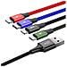 Cavo 4-in-1 Da Usb-c/2 Lightning/micro-usb A Usb-a A Ricarica Rapida 3,5a 1,2m, Nero - Foto miniatura 3