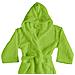 Accappatoio Con Cappuccio In Morbida Spugna Mod. Sophie Tinta Unita Vari Colori M Verde Acido - Foto miniatura 3