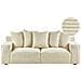 Divano 3 Posti Viskan Velluto A Coste Beige Chiaro - Foto miniatura 2