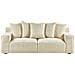 Divano 3 Posti Viskan Velluto A Coste Beige Chiaro - Foto miniatura 3