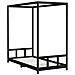Giroletto per Bambini Nero 90x190 cm in Legno Massello di Pino - Foto miniatura 3