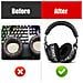 Cuscinetti Auricolari Di Ricambio Per Corsair Virtuoso Rgb Wireless Se Black&white - Foto miniatura 5
