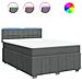 Giroletto a Molle con Materasso Grigio Scuro 140x200cm Tessuto - Foto miniatura 1