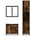 Set Mobili da Bagno 3 pz Rovere Fumo in Legno Multistrato - Foto miniatura 5