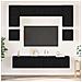 Set mobile TV 8 pcs Rovere nero 80 x 30 x 30 cm - Foto miniatura 2