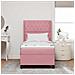 Letto con Box Springs LED e Materasso Rosa 90 x 200 cm Velluto - Foto miniatura 5