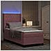 Letto con Box Springs LED e Materasso Rosa 90 x 200 cm Velluto - Foto miniatura 6