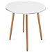 Tavolo rotondo KAMI con gambe in faggio bianco 60 cm - Foto miniatura 3
