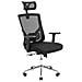 Sedia da ufficio ergonomica in rete Roger Chrome Anyfix M-2 Nero - Foto miniatura 1