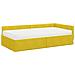 Struttura Letto Angolare con Materasso 2 pcs Giallo Velluto - Foto miniatura 4
