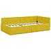 Struttura Letto Angolare con Materasso 2 pcs Giallo Velluto - Foto miniatura 6