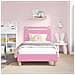 Struttura letto bambini con testata Rosa 80 x 160 cm Tessuto - Foto miniatura 3