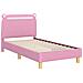 Struttura letto bambini con testata Rosa 80 x 160 cm Tessuto - Foto miniatura 4