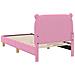 Struttura letto bambini con testata Rosa 80 x 160 cm Tessuto - Foto miniatura 7