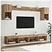 Unità a muro per TV con LED con led 6 pcs Rovere artigianale - Foto miniatura 2