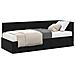 Struttura Letto Angolare con Materasso 2 pcs Nero Velluto - Foto miniatura 1