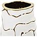Vaso Lia Piccolo In Ceramica Bianca Con Decori Oro - Foto miniatura 2
