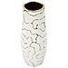 Vaso Lia Piccolo In Ceramica Bianca Con Decori Oro - Foto miniatura 3