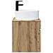 Mobile lavabo da parete Rovere Artigianale 49 x 44,5 x 65 cm - Foto miniatura 2