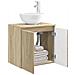 Mobile Lavabo da Parete Rovere Sonoma 49,5 x 41 x 64,5 cm - Foto miniatura 2