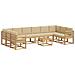 Set di divani da esterno con cuscino 11 pcs Bianco e Beige - Foto miniatura 1