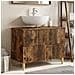 Armadio per Lavabo da Bagno ARNHEM Rovere Fumo 82 x 41 x 59 cm - Foto miniatura 2