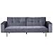 Divano Letto In Velluto Grigio Visnes - Foto miniatura 6