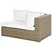 Set Lounge In Rattan Marrone Chiaro A 8 Posti Cuscini Bianco Crema Maestro Ii - Foto miniatura 8
