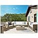 Set Lounge In Rattan Marrone Chiaro A 8 Posti Cuscini Bianco Crema Maestro Ii - Foto miniatura 9