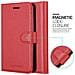 Custodia Compatibile Con Huawei Mate 30 Lite In Rosso Carminio - Coperchio Protettiva Con Chiusura Magnetica, Funzione Stand E Tasca Per Le Carte - Foto miniatura 6