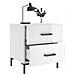 Comodini 2 Pz Bianco Lucido 40x35x47,5 Cm In Legno Multistrato - Foto miniatura 2