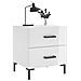 Comodini 2 Pz Bianco Lucido 40x35x47,5 Cm In Legno Multistrato - Foto miniatura 3