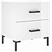 Comodini 2 Pz Bianco Lucido 40x35x47,5 Cm In Legno Multistrato - Foto miniatura 4