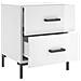 Comodini 2 Pz Bianco Lucido 40x35x47,5 Cm In Legno Multistrato - Foto miniatura 7