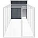Casetta Cani Con Corsa Antracite 165x659x181 Cm Acciaio Zincato - Foto miniatura 3